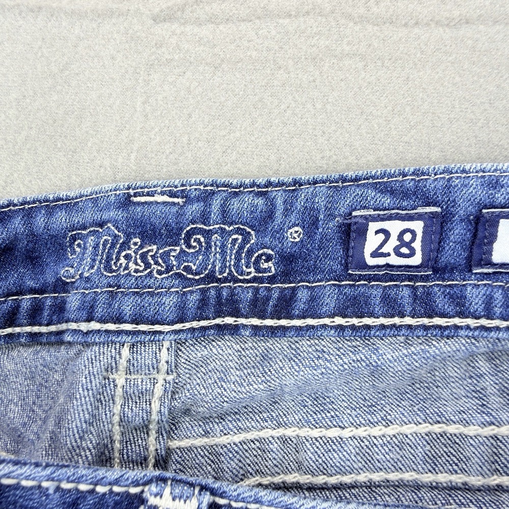 Miss Me Bootcut Jeans Womens Sz 28 29x31 Low Rise Cowgirl Western Rhinestone - Picture 9 of 16